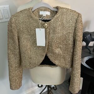 Zara Gold Tweed Women's Blazer
